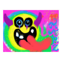 Duivel Rock N Roll Gelukkig Emoji Graffiti