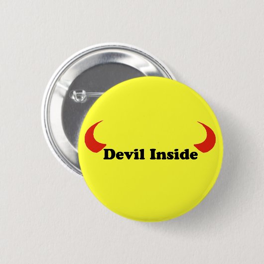 duivel ronde button 5,7 cm (Voorkant /achterkant)