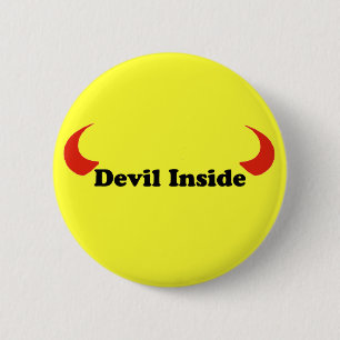 duivel ronde button 5,7 cm