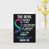 Duivel- Schildklierkanker Bewustzijnssteunlint Kaart (Gele Bloem)