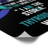 Duivel- Schildklierkanker Bewustzijnssteunlint Poster (Hoek)