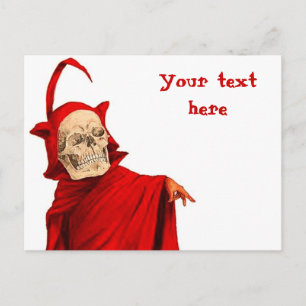  duivel skelet briefkaart