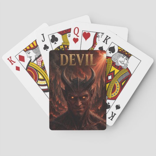 Duivel speelkaarten, pokerkaarten (Achterkant)