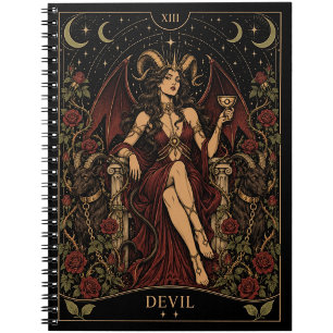 Duivel, Starlit Tarot Kunst Notitieboek