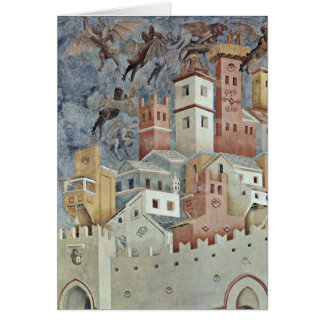 Duivel stedelijk landschap door Giotto di Bondone