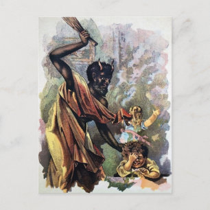 Duivel straft Briefkaart kind