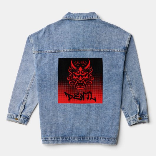 Duivel t-shirt denim jacket (Achterkant)
