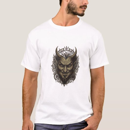Duivelhoorns Gotisch T-Shirt Ontwerp (Voorkant)