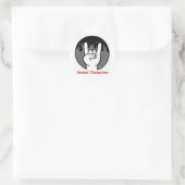 duivelhoorns, metaaldetector ronde sticker (Tas)