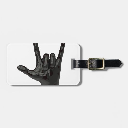 duivelhorens hand bagagelabel (Voorkant horizontaal)