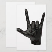 duivelhorens hand briefpapier (Voorkant / Achterkant)