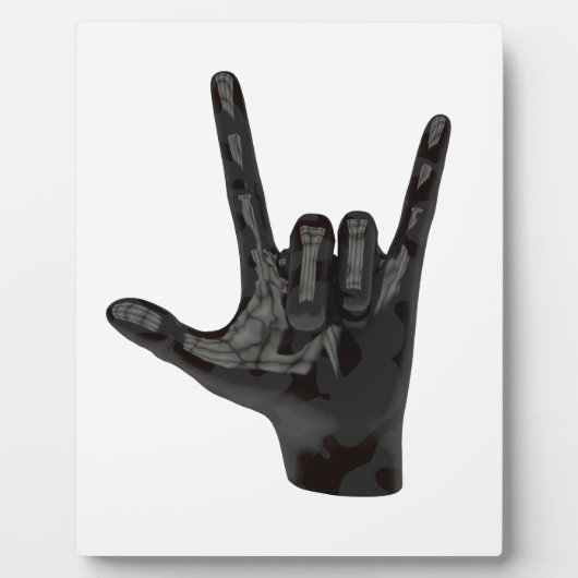 duivelhorens hand fotoplaat (Voorkant)