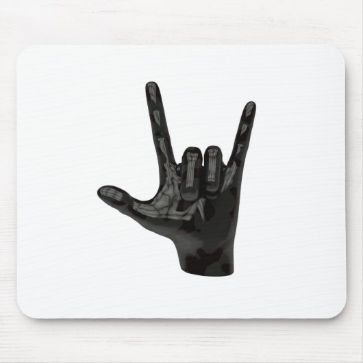 duivelhorens hand muismat (Voorkant)