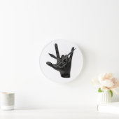 duivelhorens hand ronde klok (Huis)