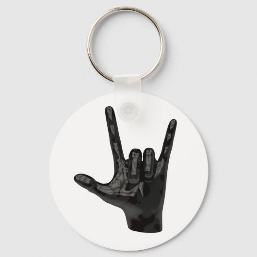 duivelhorens hand sleutelhanger (Voorkant)