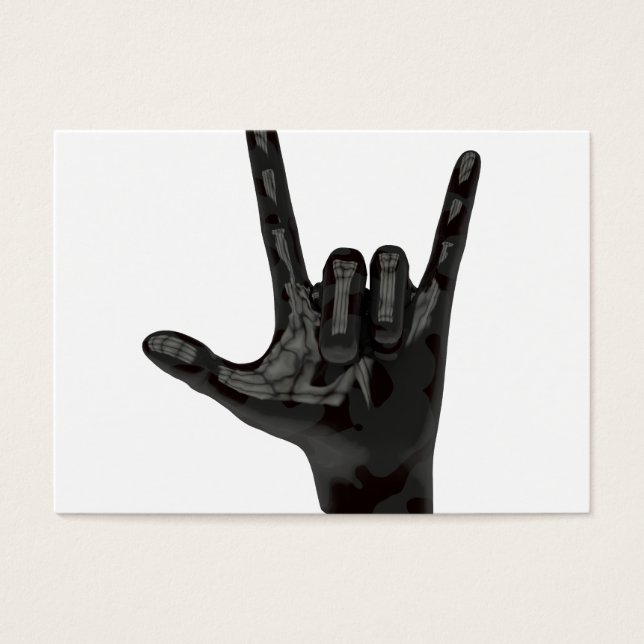 duivelhorens hand visitekaartjes (Voorkant)