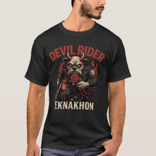 Duivelrijder – Demon Bulldog Biker T-shirt van EKN
