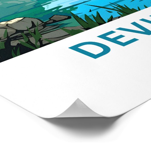 Duivels Den Arkansas Reisprint Poster (Hoek)