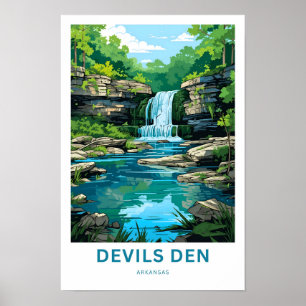 Duivels Den Arkansas Reisprint Poster