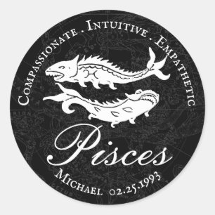  duivels dierentuin trait astrology Black Ronde Sticker