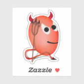 Duivels Geglazuurd Ei Sticker (Vel)