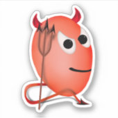 Duivels Geglazuurd Ei Sticker (Voorkant)