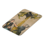 Duivels gieten gouden munten in het Schort van de Magneet (Linkerzijde)