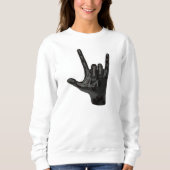 duivels hand vrouwen sweatshirt (Voorkant)