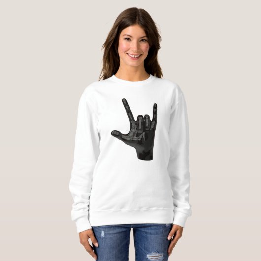 duivels hand vrouwen sweatshirt (Voorkant volledig)