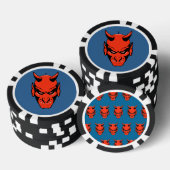 Duivels hoofd patroon poker chip gokken gokker (Opstapeling)