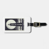 Duivels Island Vuurtoren Wisconsin Maan Bagagelabel (Voorkant horizontaal)