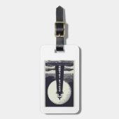 Duivels Island Vuurtoren Wisconsin Maan Bagagelabel (Voorkant verticaal)