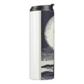 Duivels Island Vuurtoren Wisconsin Maan Thermosbeker (Gedraaid links)