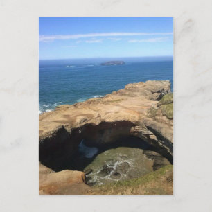 Duivels Punchbowl & Otter Rock, OR Briefkaart