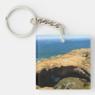 Duivels Punchbowl & Otter Rock, OR Sleutelhanger