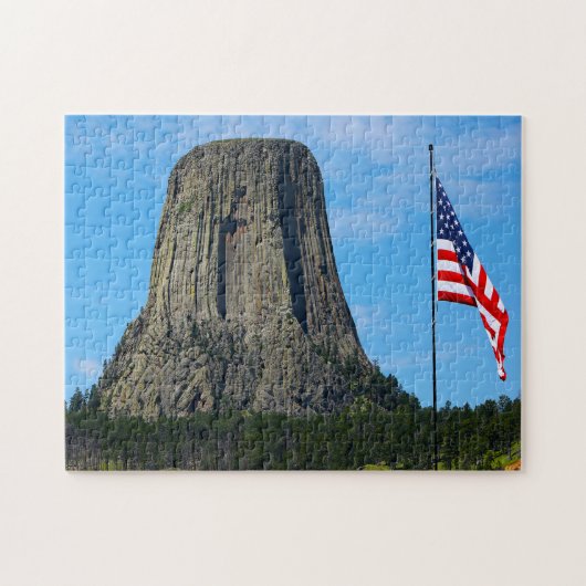 Duivels Toren Wyoming. Legpuzzel (Horizontaal)
