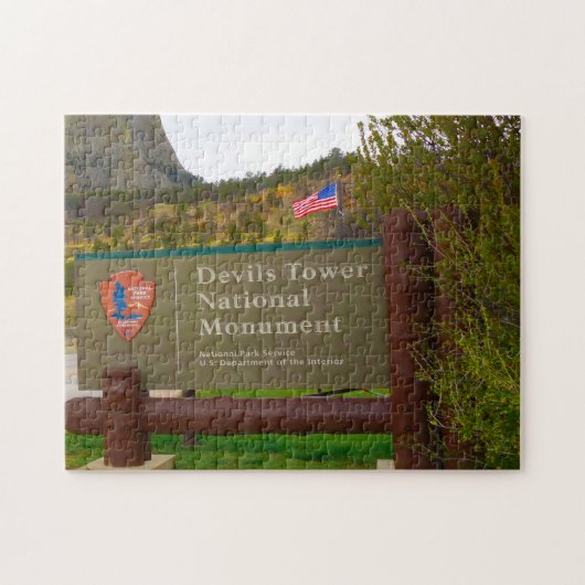 Duivels Toren Wyoming. Legpuzzel (Horizontaal)