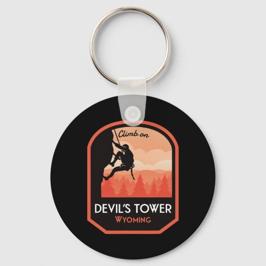 Duivels Toren Wyoming Rots klimmen Sleutelhanger (Voorkant)