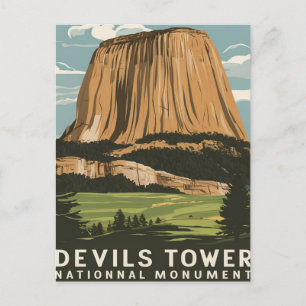 Duivels Tower National Monument Reizen Briefkaart