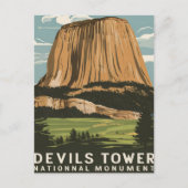 Duivels Tower National Monument Reizen Briefkaart (Voorkant)