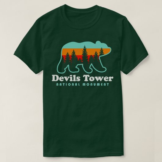 Duivels Tower National Monument Wyoming Black Hill T-shirt (Design voorkant)