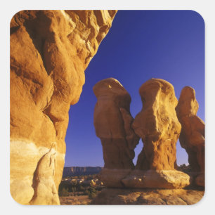 Duivels Tuin in de Grand Staircase Escalante Vierkante Sticker