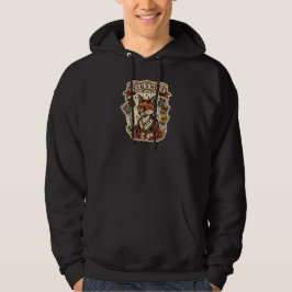Duivels Werk Sly Fox Tarotkaart Tattoo Flash Mysti Hoodie
