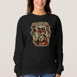 Duivels Werk Sly Fox Tarotkaart Tattoo Flash Mysti Trui