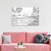 Duivelsbrug en Stanley Bridge Kirkby Lonsdale Canvas Afdruk (Insitu (Woonkamer))