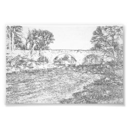 Duivelsbrug en Stanley Bridge Kirkby Lonsdale Foto Afdruk