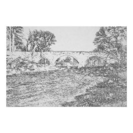 Duivelsbrug en Stanley Bridge Kirkby Lonsdale Perfect Poster