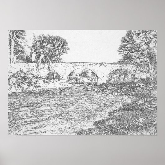 Duivelsbrug en Stanley Bridge Kirkby Lonsdale Poster (Voorkant)