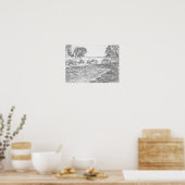 Duivelsbrug en Stanley Bridge Kirkby Lonsdale Poster (Keuken)