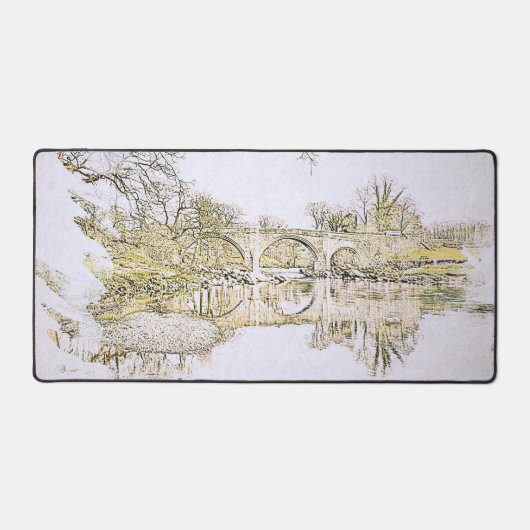 Duivelsbrug Kirkby Lonsdale Potloodschets Bureaumat (Voorkant)